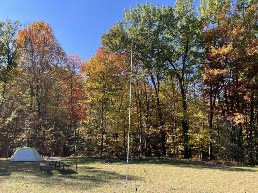 Antenna and text at Scout Camp