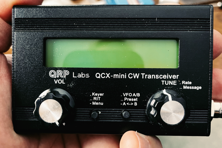 QCX-mini 5 watt transceiver.